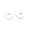 Brass Spacer Beads, Flat Round, Long-Lasting Plated, Lead Free & Cadmium Free, Rack Plating, 925 Sterling Silver Plated, 8x2mm, Hole: 2mm