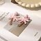 Raffia Dangle Stud Earrings, Coconut Tree, Pink, 61.4x39.3mm