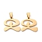 201 Stainless Steel Pendants, Indalo Shape Charm, Ion Plating(IP), Real 18K Gold Plated, 22x24x2mm, Hole: 8.5x4.5mm