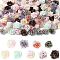 100Pcs Plastic Cabochons, Flower, Mixed Color, 10x10x5.5mm