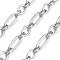 Rack Plating Brass Oval Link Chains, Unwelded, with Spool, Long-Lasting Plated, Cadmium Free & Lead Free, Real Platinum Plated, 10~16x7~7.5x1mm