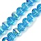 Electroplate Transparent Glass Beads Strands, Pumpkin, Faceted, AB Color Plated, Deep Sky Blue, 8x6mm, Hole: 1.2mm, about 78~81pcs/strand, 18.50''(47cm)