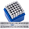 Iron Metal Stamps, Including Letter A~Z, Number 0~8 and Ampersand &, Platinum, 64x8x8mm, 36pcs/box