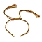 Braided Cotton Cord Bracelet Making, with Golden Tone Brass Jump Rings, Colorful, 6-3/4~10-3/8 inch(17~26.5cm)