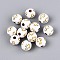 800Pcs Plating Acrylic Beads, Metal Enlaced, Round with Cross, Gold, 8mm, Hole: 2mm