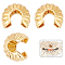 200Pcs Brass Crimp Beads Covers, Real 24K Gold Plated, 4x2.5mm, Hole: 2.5mm