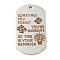 Non-Tarnish 201 Stainless Steel Pendants, Message Charms, Oval with Word Charms, Stainless Steel Color, 49x28x2mm, Hole: 3mm