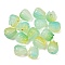 Opaque Acrylic Beads, Bud, with Glitter Powder, Rack Plating, Dark Turquoise, 9x8.5mm, Hole: 1.5mm