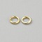Brass Open Jump Rings, Ring, Real 14K Gold Plated, 3.5x0.5mm, Inner Diameter: 2mm