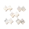Natural White Shell Beads, Bowknot, Seashell Color, 10~10.5x16~16.5x2mm, Hole: 0.9mm