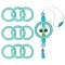 Silicone Pendants, Ring, Aquamarine, 64.5~65x9.5mm, Hole: 3mm, Inner Diameter: 43.5~44mm