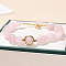 Natural Rose Quartz Round Beads Stretch Bracelets, Round, Inner Diameter: 2-1/8 inch(5.5cm)