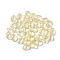 Glass Charms, Oval, Pale Goldenrod, 8x6x4mm, Hole: 1mm