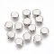 CCB Plastic Beads, Flat Round, Platinum, 12x3mm, Hole: 1mm
