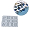 Pendant Silicone Molds, for UV Resin, Epoxy Resin Jewelry Making, Mixed Shapes, White, 156x121x7mm