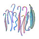 10 stücke 10 stil regenbogenfarben legierung lesezeichen mit loch PALLOY-N163-201-NR-2