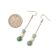 Оболочки жемчужные болтающийся серьги EJEW-JE06497-02-4
