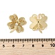 Серьги-гвоздики из латуни с клевером EJEW-A146-02G-5