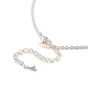Glass Seed Beaded Cross Tassel Pendant Necklaces NJEW-MZ00011-02-6