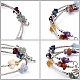 Three Loops Natural Gemstone Beaded Wrap Bracelets X-BJEW-JB02331-03-2