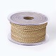 編み紐  革のアクセサリーコード  ジュエリーDIY製版材料  小麦  3mm  約21.87ヤード（20m）/ロール WL-I004-3mm-B-27-1