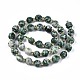 Natürliche grüne Fleck Jaspis Perlen Stränge G-N326-100-07-2