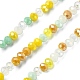 Electroplate Glass Beads Strands EGLA-YW0002-D08-3