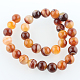 Natural Banded Agate Round Bead Strands G-E235-07-2
