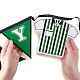 紙の文字列フラグ  サッカーのテーマ  三角形  グリーン  181~219cm  1連 /セット PH-AJEW-WH0053-02-3