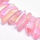 Electroplated Natural Quartz Crystal Beads Strands G-P368-05E-3