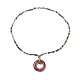 Natural Indian Agate Beaded Necklaces NJEW-L158-04-1