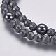 Non-magnetic Synthetic Hematite Mala Beads Necklaces NJEW-K096-11D-3