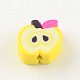 Handmade Apple Polymer Clay Beads CLAY-R060-42E-1