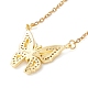 Halskette mit Schmetterlingsanhänger aus klarem Zirkonia NJEW-O125-55G-2