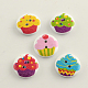 2-Hole Ice-Cream Pattern Printed Wooden Buttons X-BUTT-R031-026-1