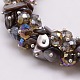 Modische Damen Muschelchips Perlen Halsketten X-NJEW-L027-42I-2