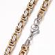 201 Stainless Steel Byzantine Chain Necklaces NJEW-K062-01C1-5mm-2