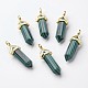 Synthetic Malachite Double Terminated Pointed Pendants G-G902-C10-3