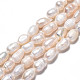 Fili di perle di perle d'acqua dolce coltivate naturali PEAR-N012-05C-3