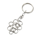 304 Stainless Steel Pouch Empty Stone Holder for Pendant Keychain Making KEYC-TA00018-01-3
