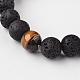 Natürliche Lava Rock Perlen Stretch Armbänder BJEW-JB02294-03-2
