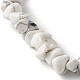 Bracelets extensibles en perles de howlite blanches synthétiques pour enfants BJEW-JB06388-07-4
