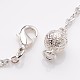 Chakra Jewelry Natural Gemstone Round Bead Link Bracelets X-BJEW-JB02275-3