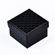 厚紙のジュエリーボックス  リングのために  ピアス  ネックレス  内部のスポンジ  正方形  ブラック  5~5.1x5~5.1x3.3~3.4cm CBOX-S021-002C-1