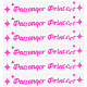 Pegatinas autoadhesivas de princesa de pasajeros de pvc para coche STIC-WH0013-11B-1