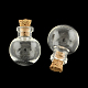 Botella de vidrio redonda para contenedores de abalorios X-AJEW-R045-01-2