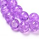 Spray Painted Crackle Glass Beads Strands CCG-Q001-10mm-12-3