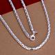 Популярные серебряные латунные ожерелья с цепочкой Coreana для мужчин NJEW-BB12821-2