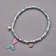 Plastic Imitation Pearl Stretch Bracelets and Necklace Jewelry Sets SJEW-JS01053-01-2