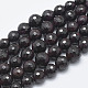 Grenat naturel diplômé colliers de perles NJEW-K098-05-2
